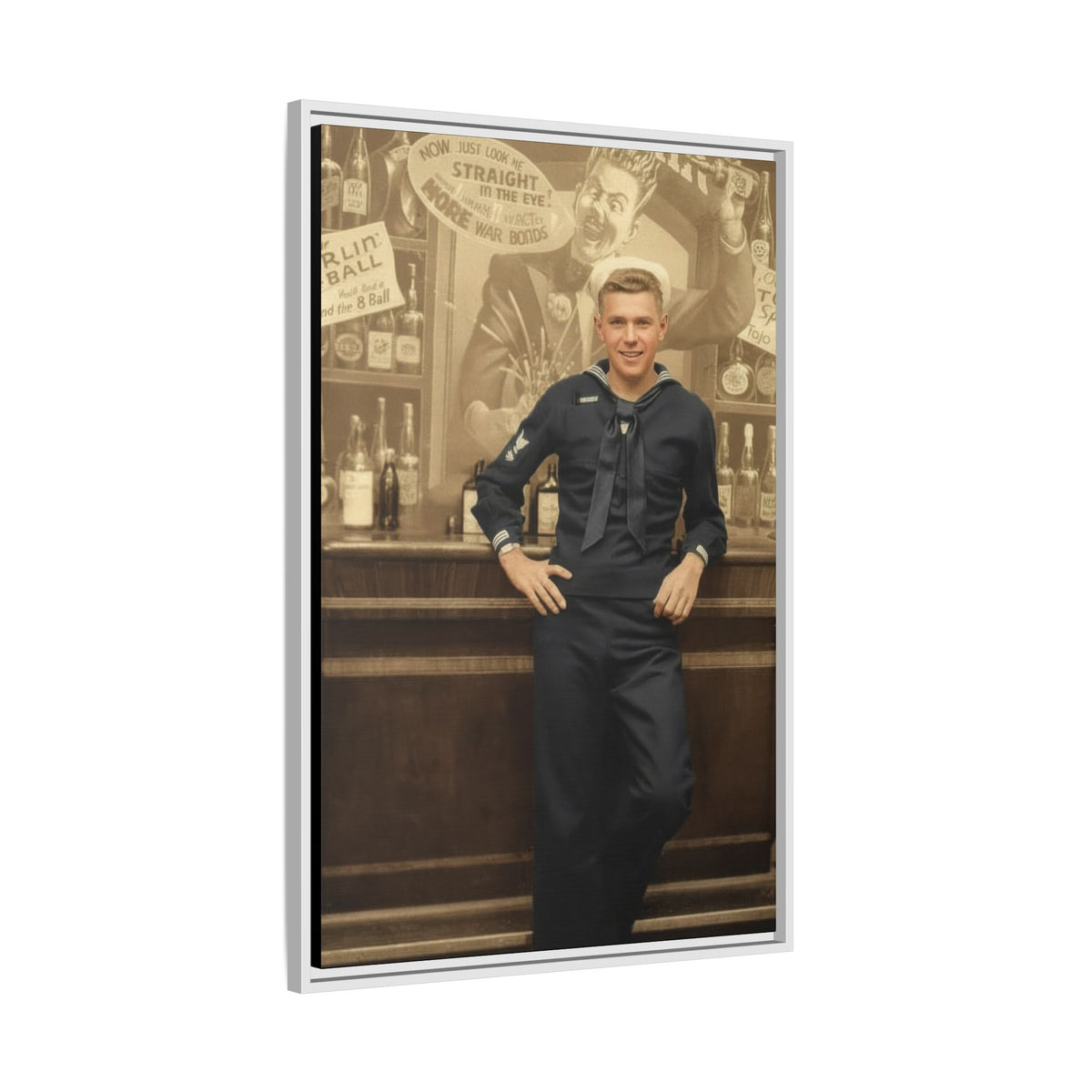 celibataire 006 | Framed Vintage Photo - Matte Canvas