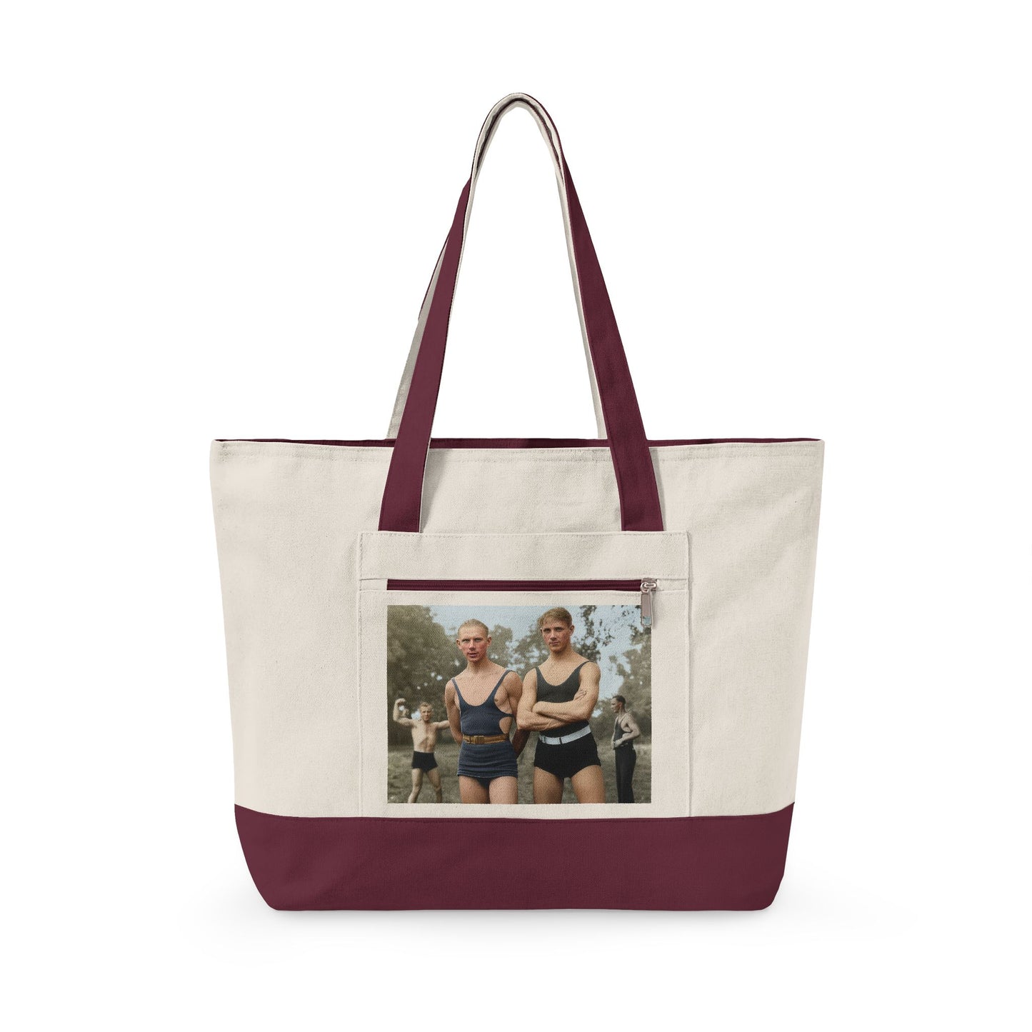 Walt & Pete NAGER athletic swimwear zippered tote 