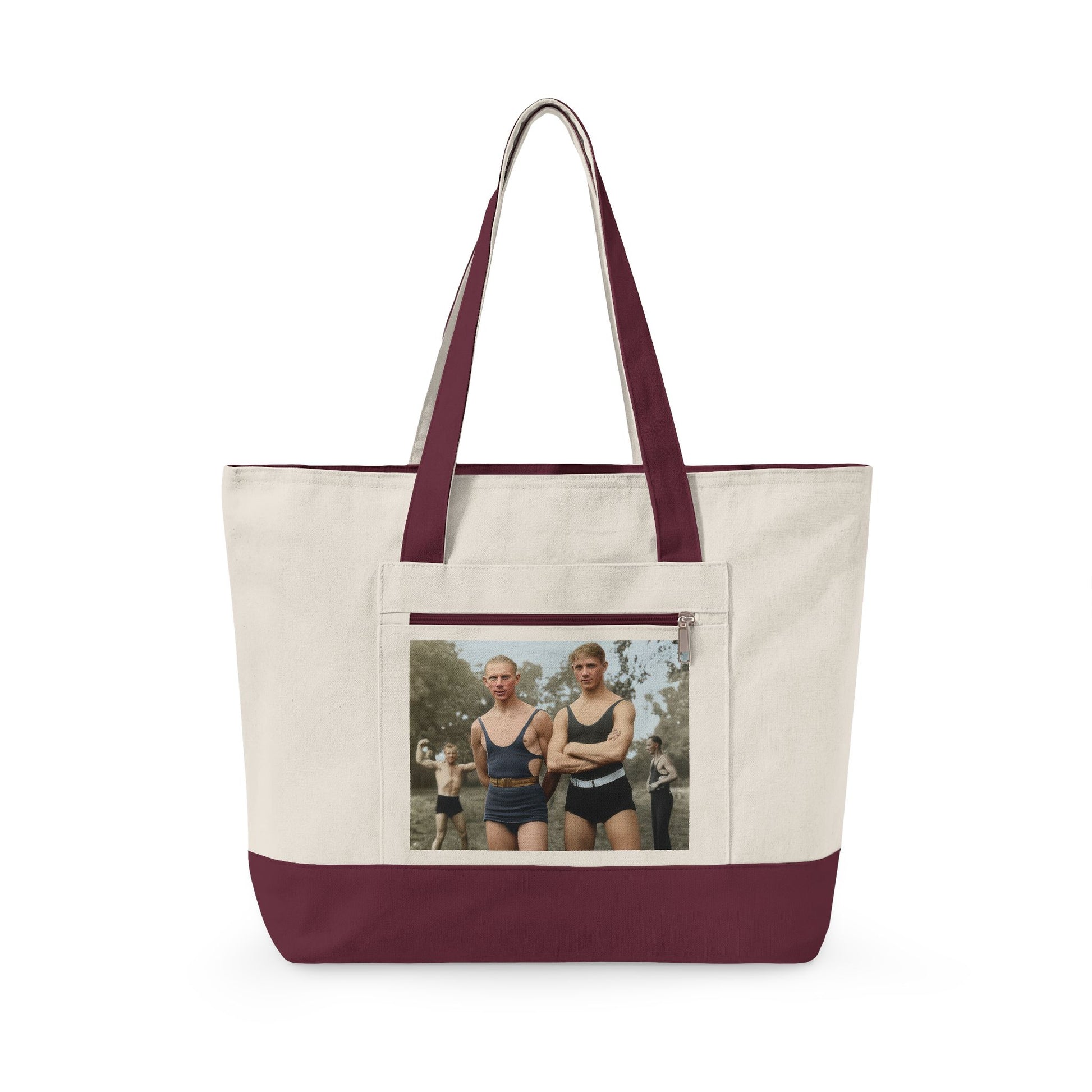 Walt & Pete NAGER athletic swimwear zippered tote 