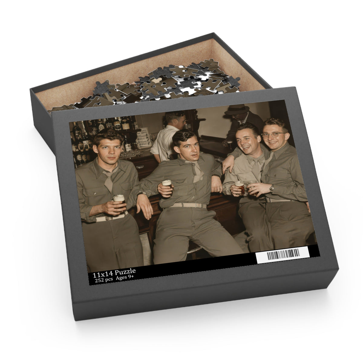 Four Men at the Bar Vintage Photo Jigsaw Puzzle | LGBTQ+ Heritage | hommes 030