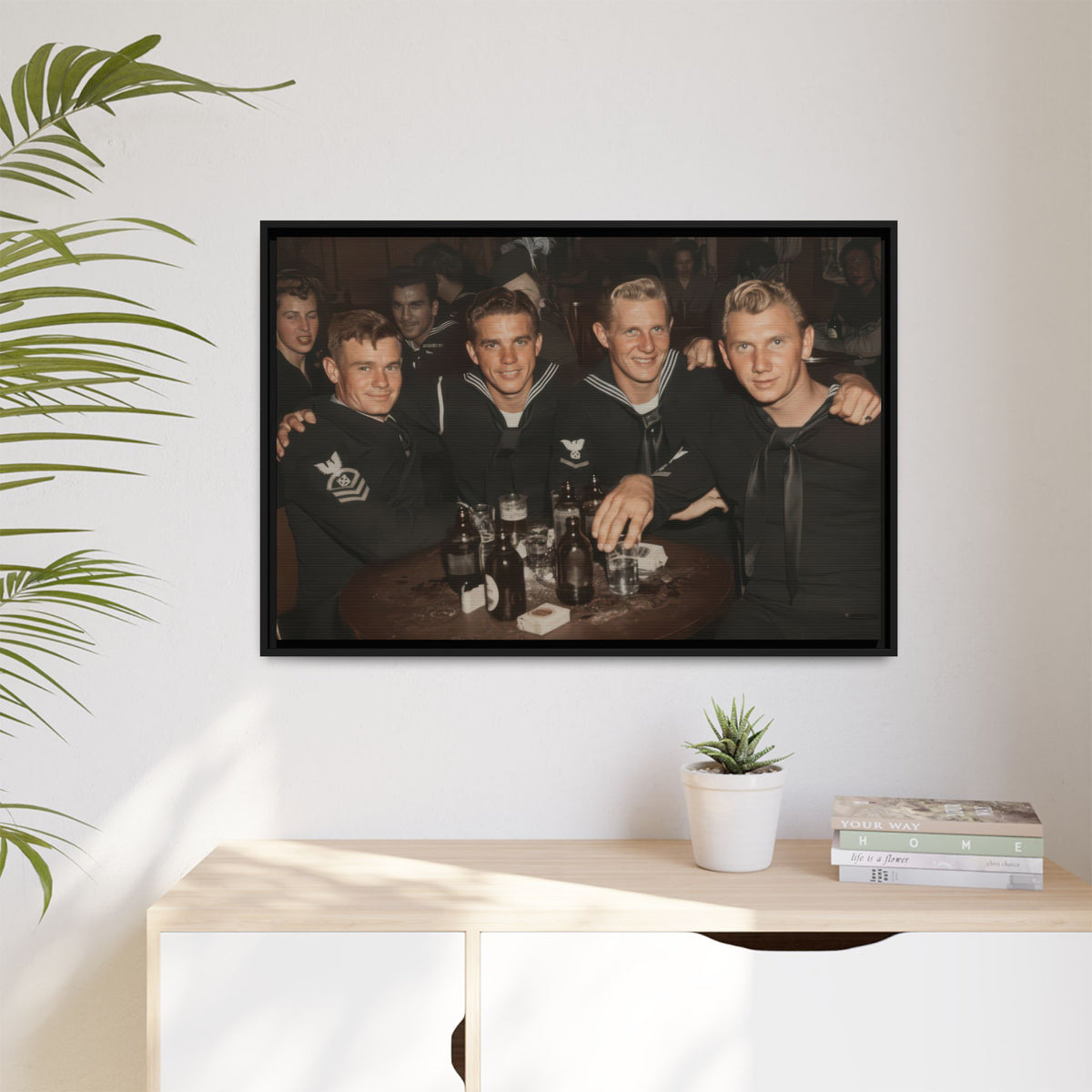 hommes 007 | Framed Vintage Photo - Matte Canvas2