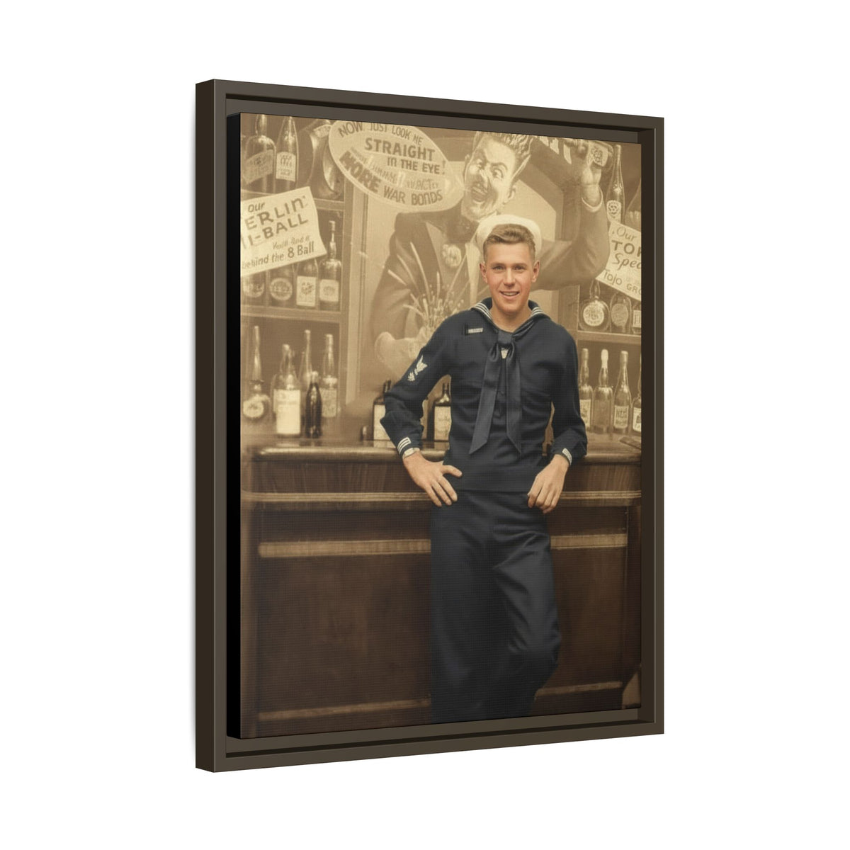 celibataire 006 | Framed Vintage Photo - Matte Canvas