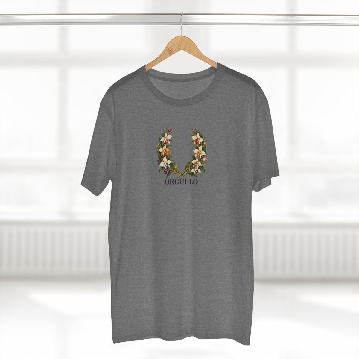 Guatemalan Monja Blanca Pride T-Shirt | ORGULLO Botanical Wreath Tee