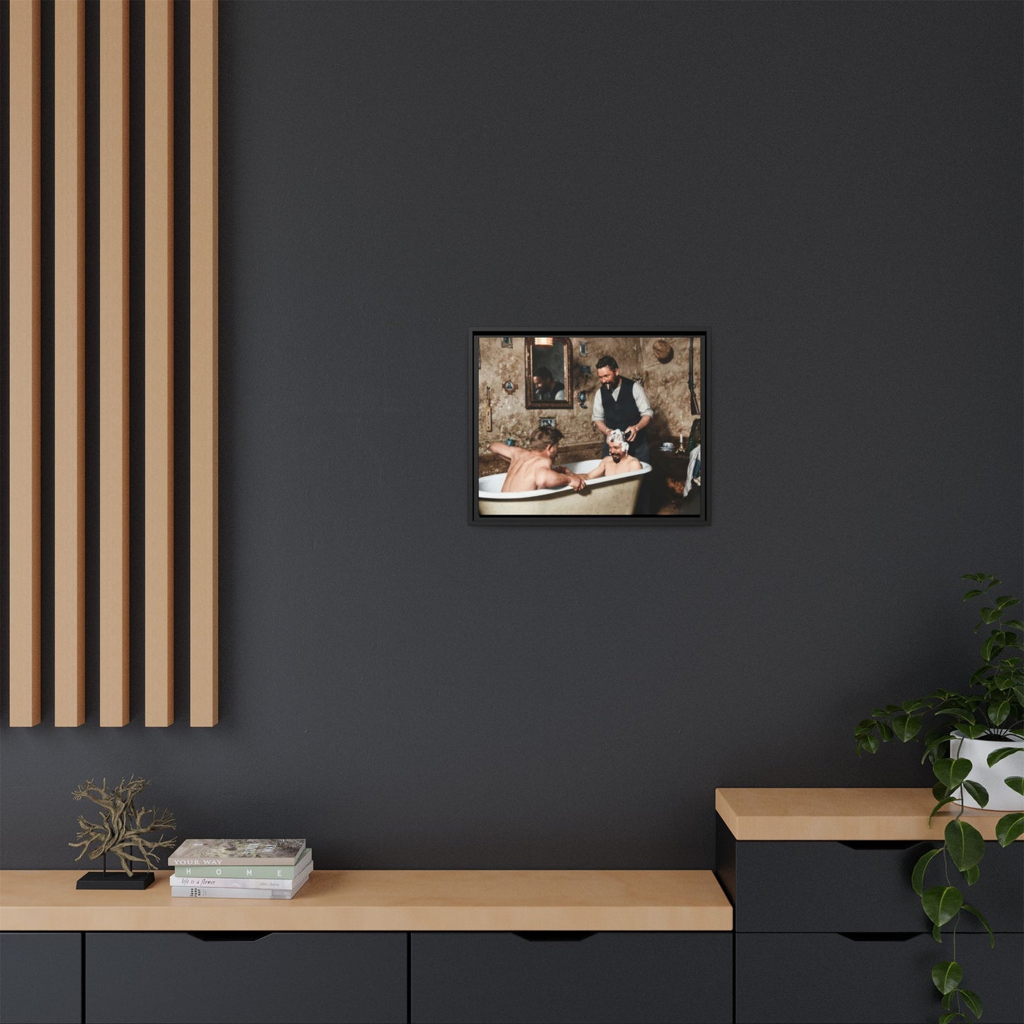 hommes 031 | Framed Vintage Photo - Matte Canvas