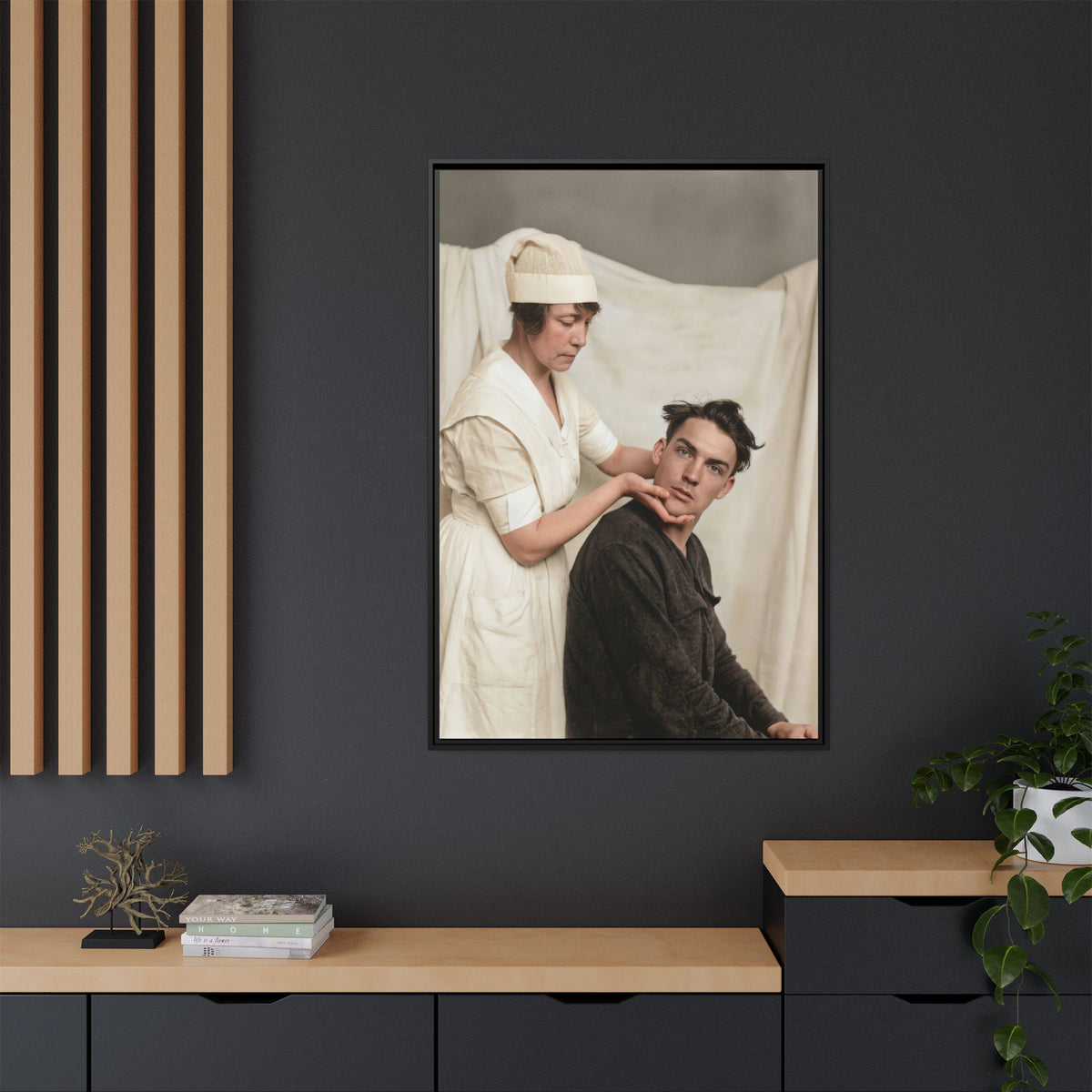 celibataire 021 | Framed Vintage Photo - Matte Canvas