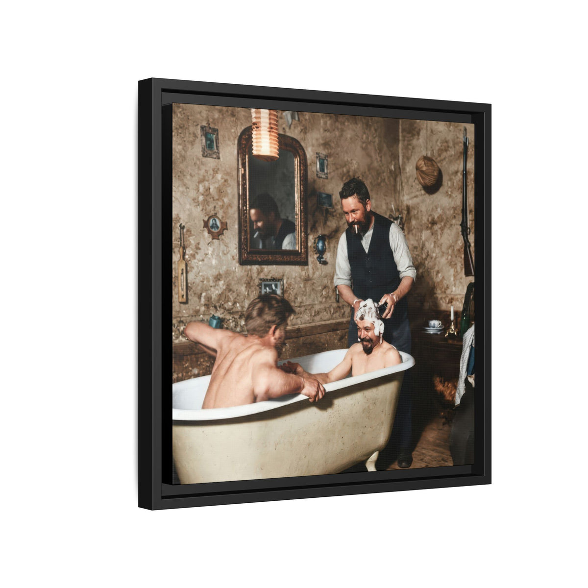 hommes 031 | Framed Vintage Photo - Matte Canvas2