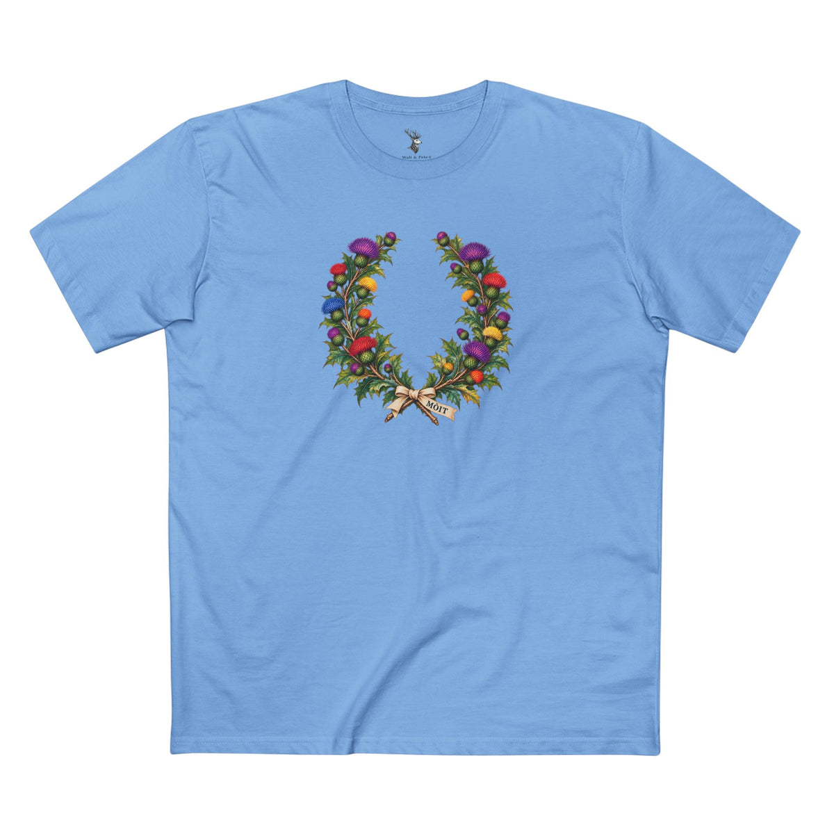 Scottish Thistle Mòit Pride T-Shirt | LGBTQ+ Gaelic Laurel Wreath Tee
