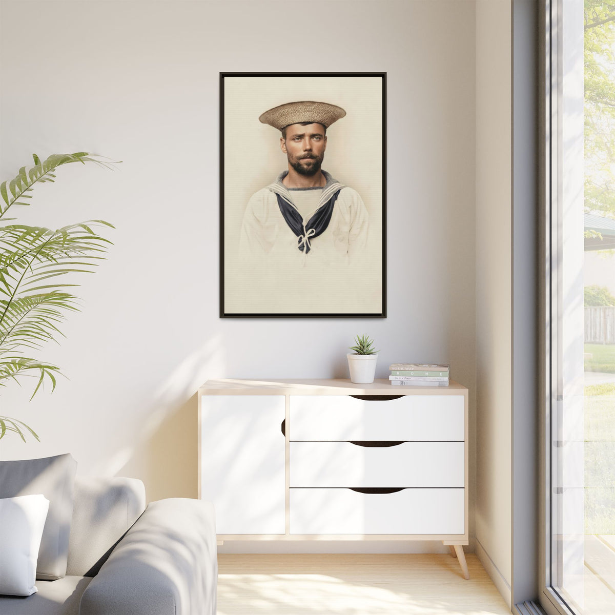 celibataire 020 | Framed Vintage Photo - Matte Canvas
