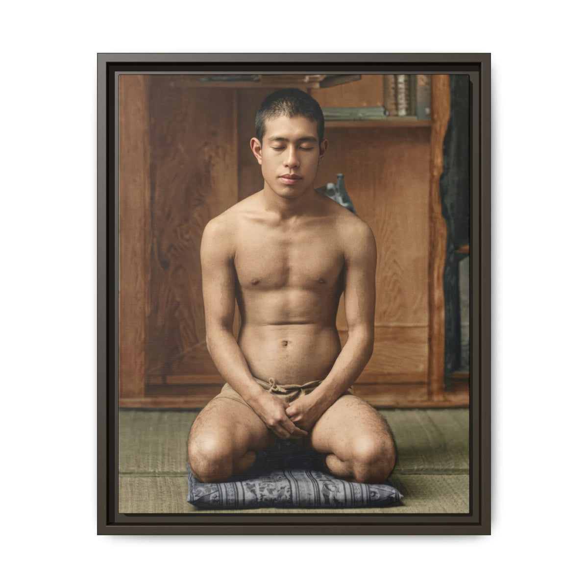 celibataire 025 | Framed Vintage Photo - Matte Canvas
