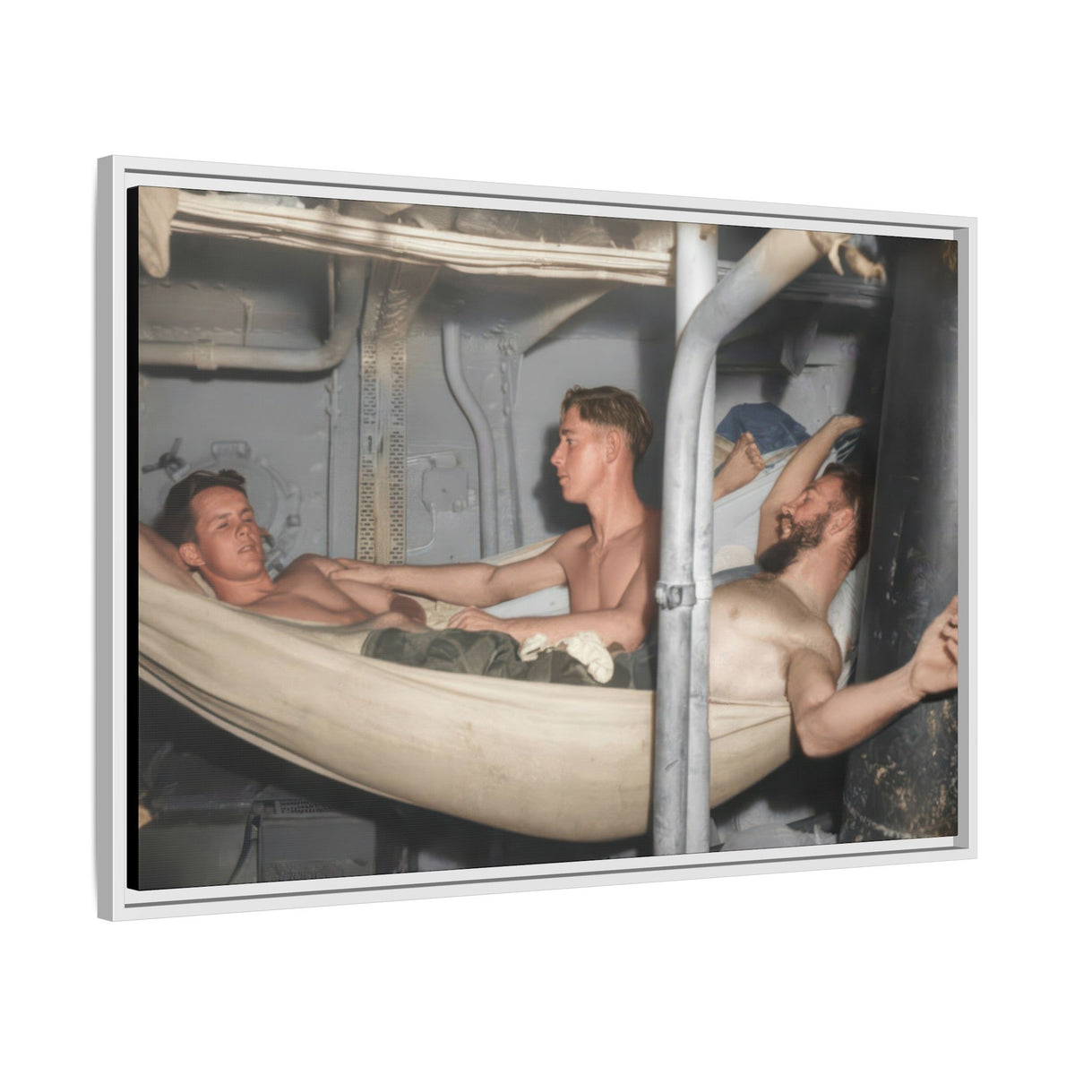 hommes 004 | Framed Vintage Photo - Matte Canvas
