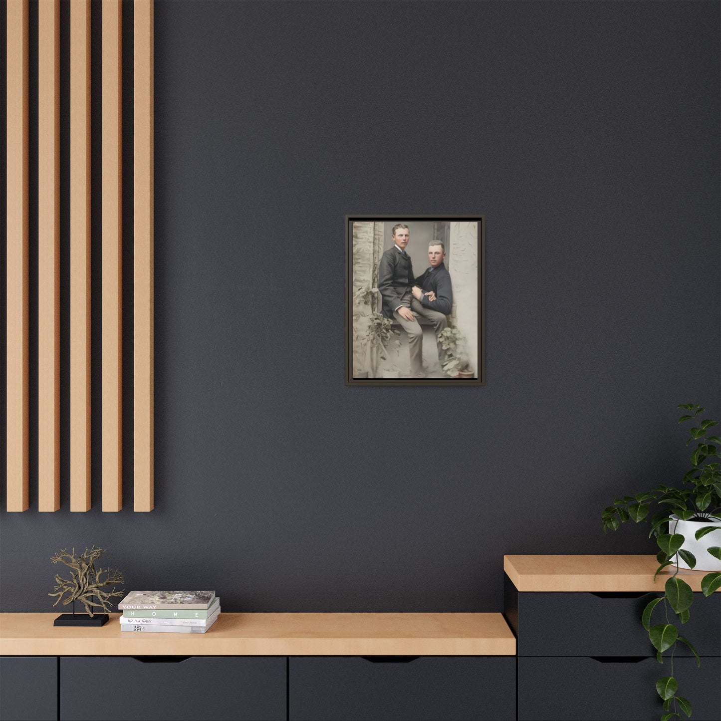 paire 123 | Framed Vintage Photo - Matte Canvas