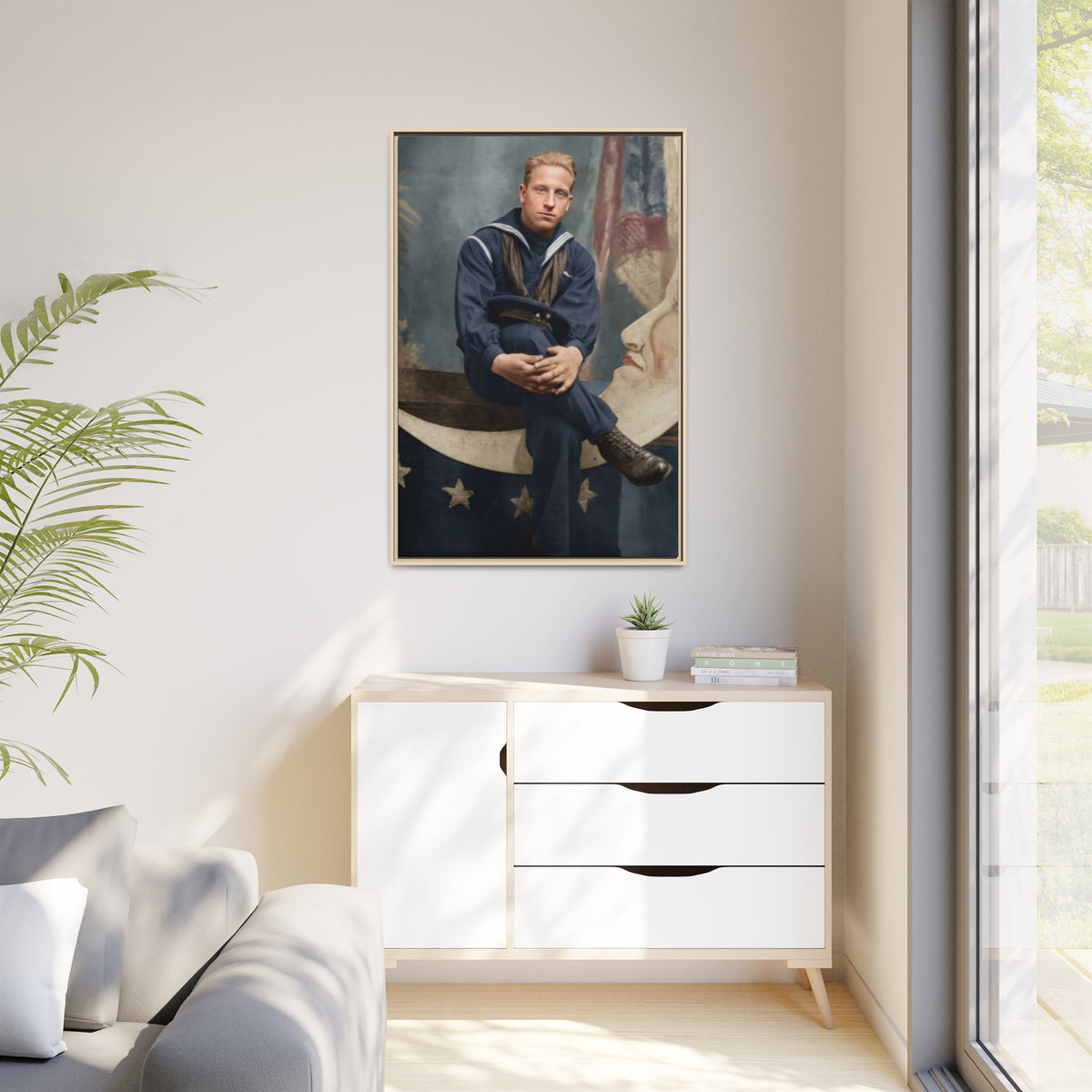 celibataire 016 | Framed Vintage Photo - Matte Canvas