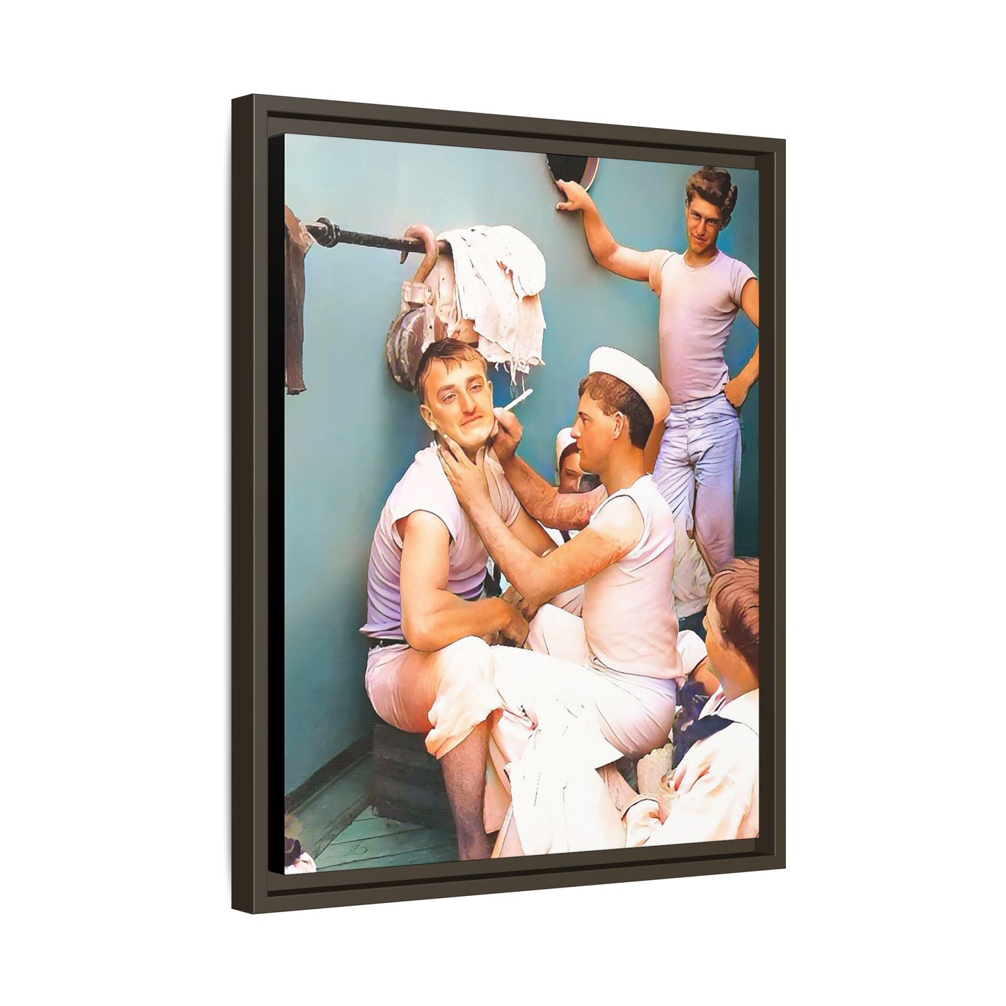 hommes 022 | Framed Vintage Photo - Matte Canvas