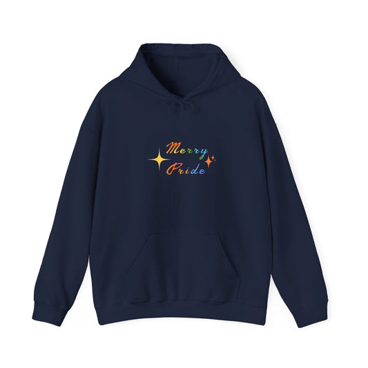 Merry Pride | Pride Hooded Sweatshirt Gay LGBTQ+ History Month October Gift Celebration Gift