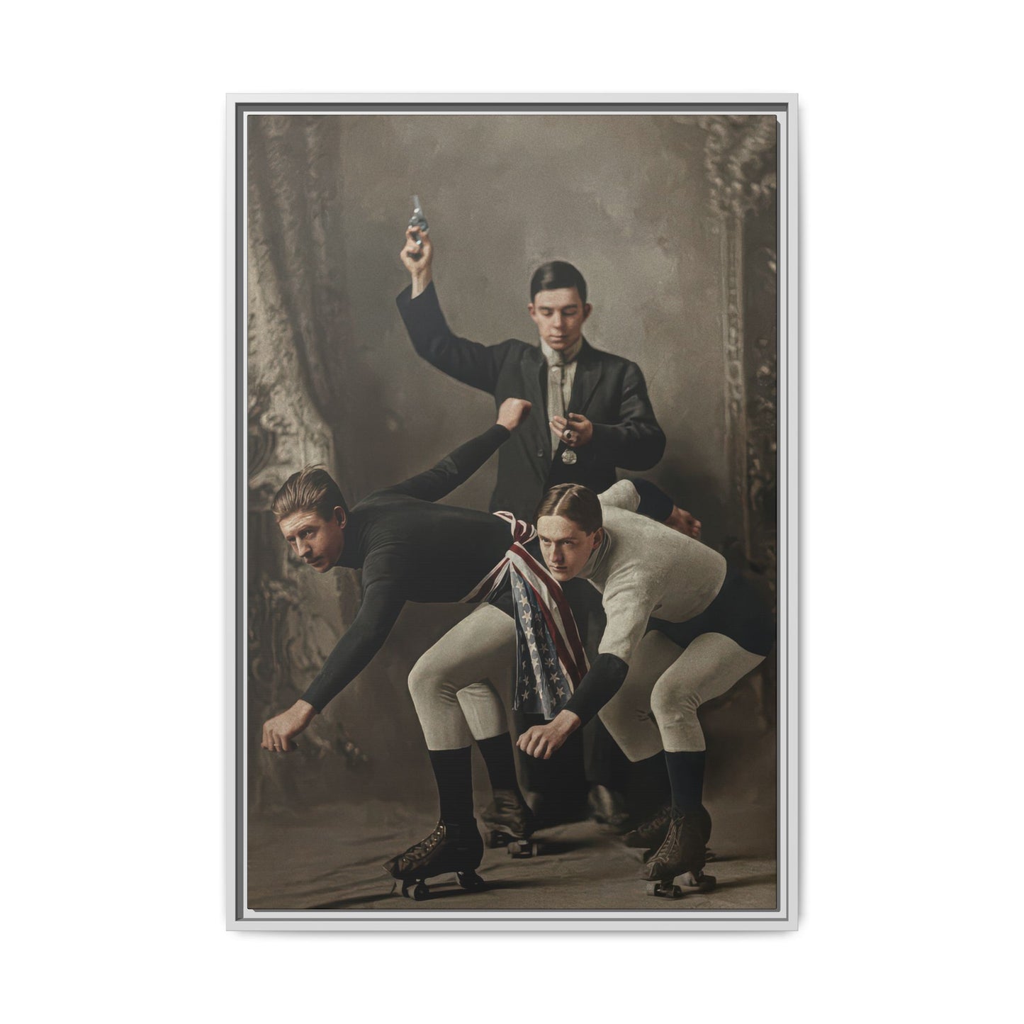 athlétisme 020 | Framed Vintage Photo - Matte Canvas