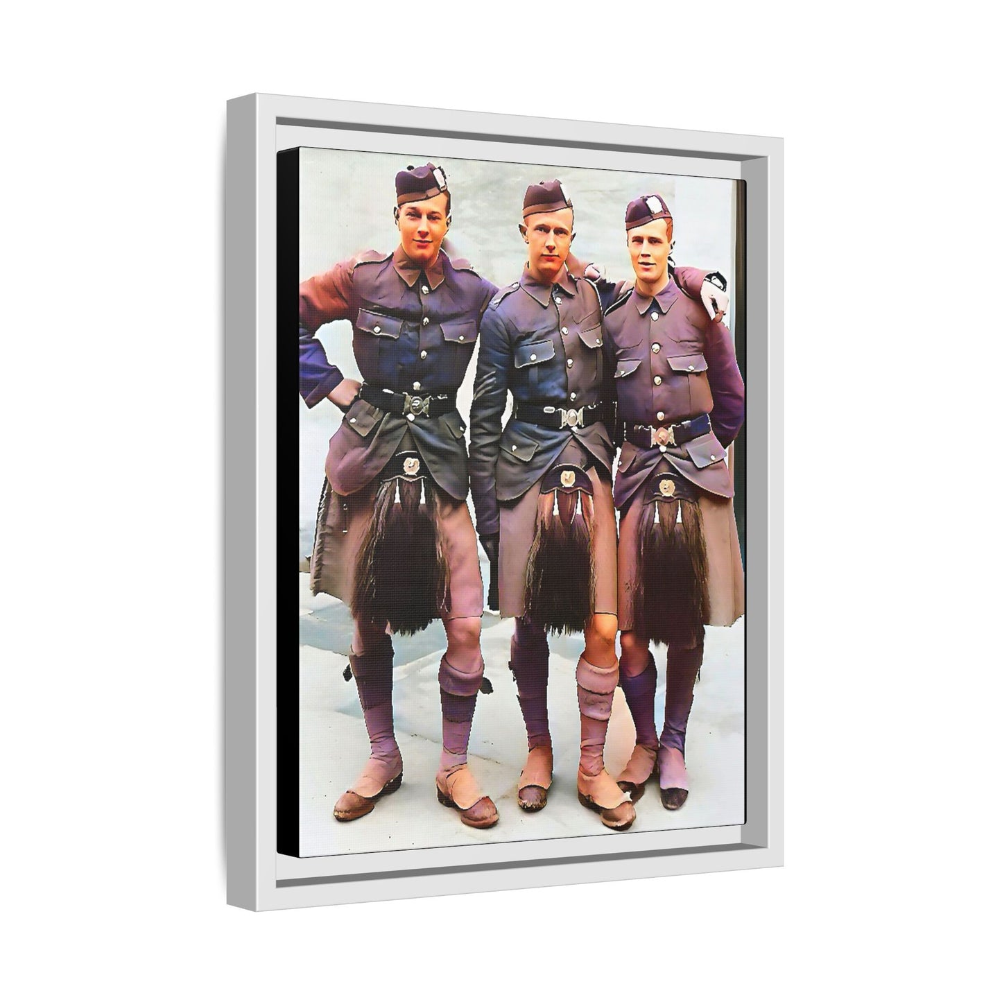 hommes 014 | Framed Vintage Photo - Matte Canvas