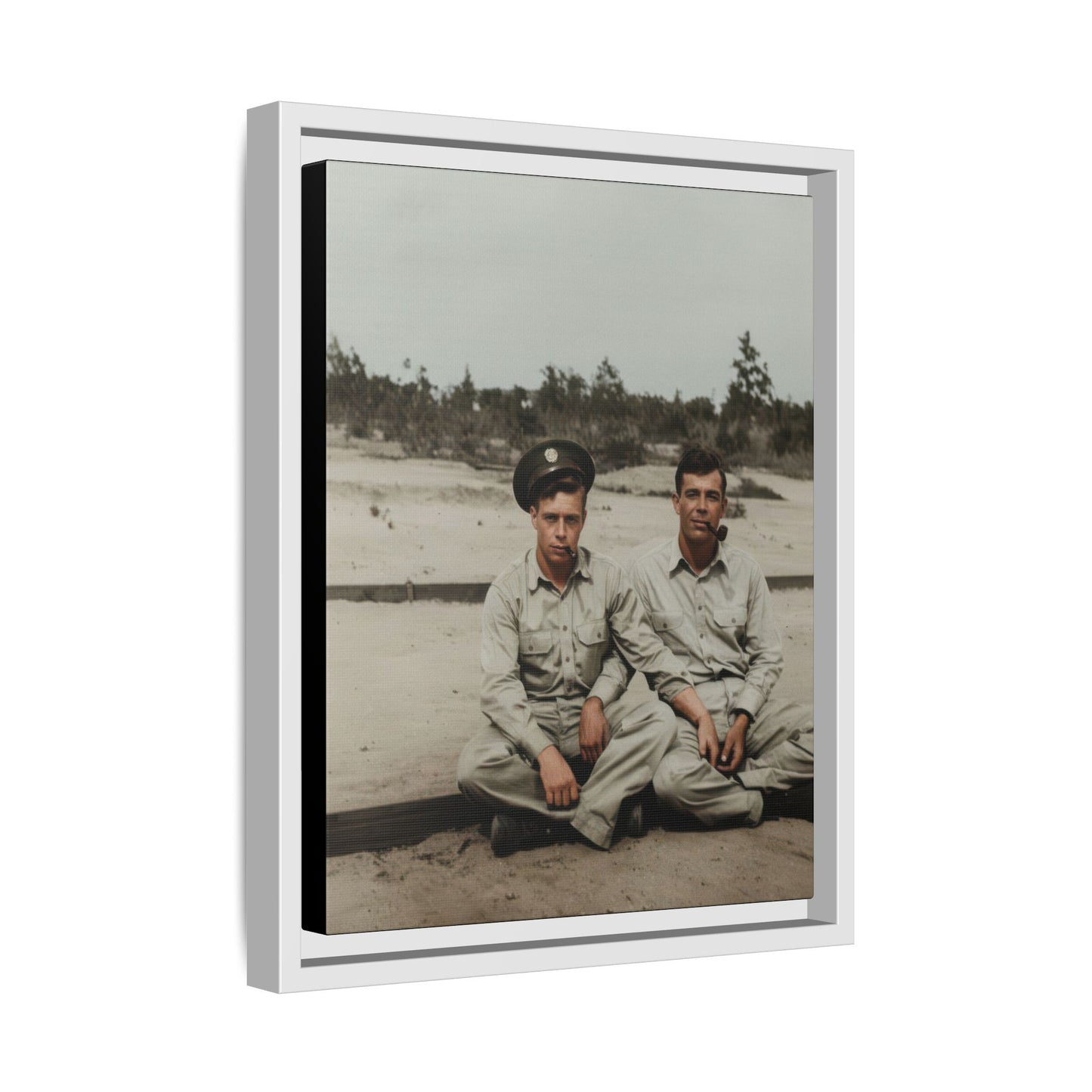 paire 091 | Framed Vintage Photo - Matte Canvas