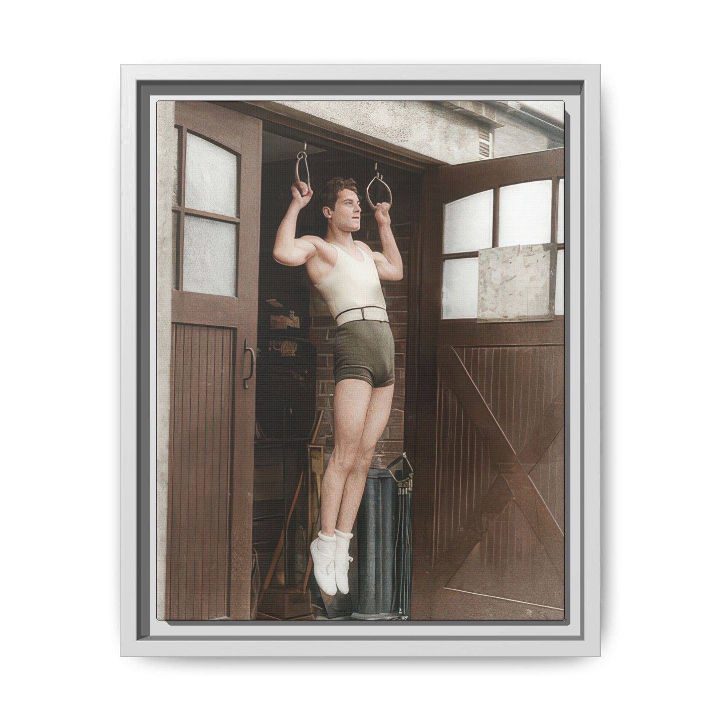 athlétisme 031 | Framed Vintage Photo - Matte Canvas