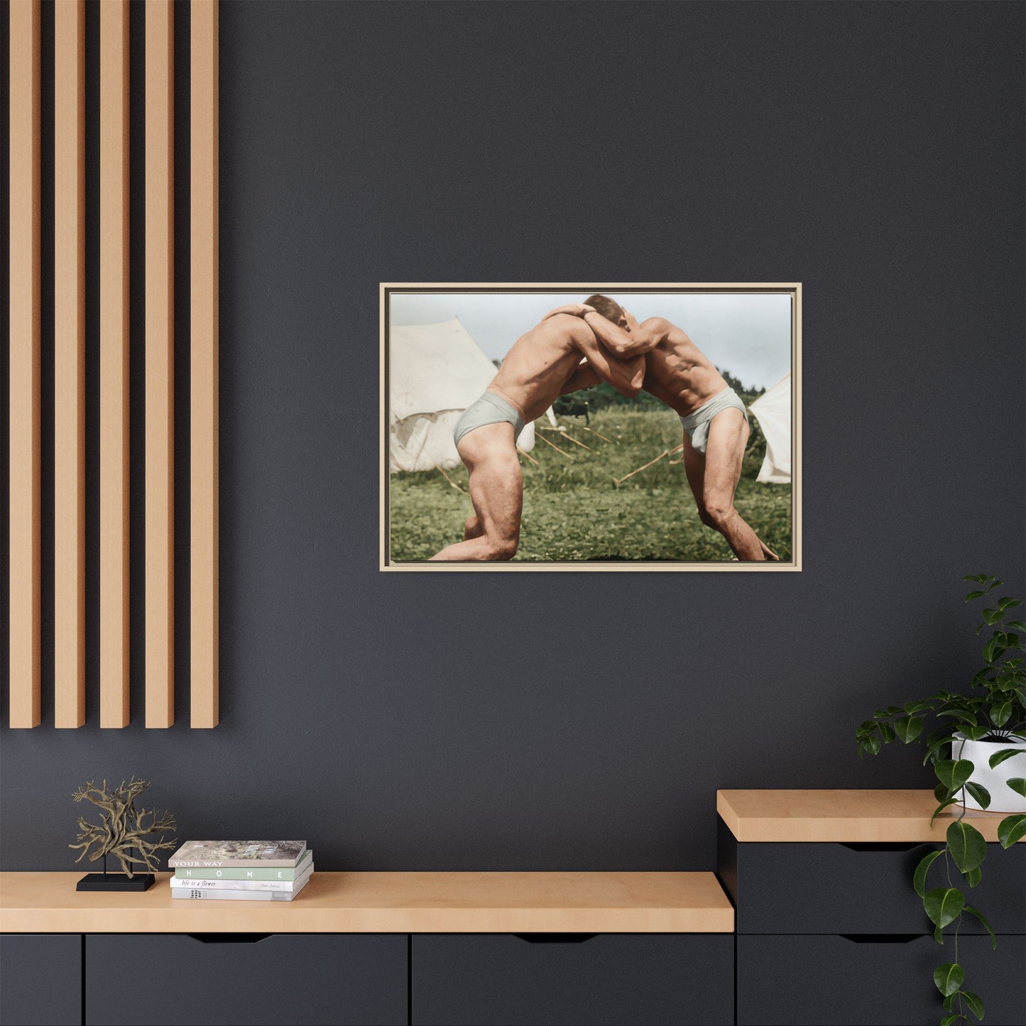 athlétisme 019 | Framed Vintage Photo - Matte Canvas