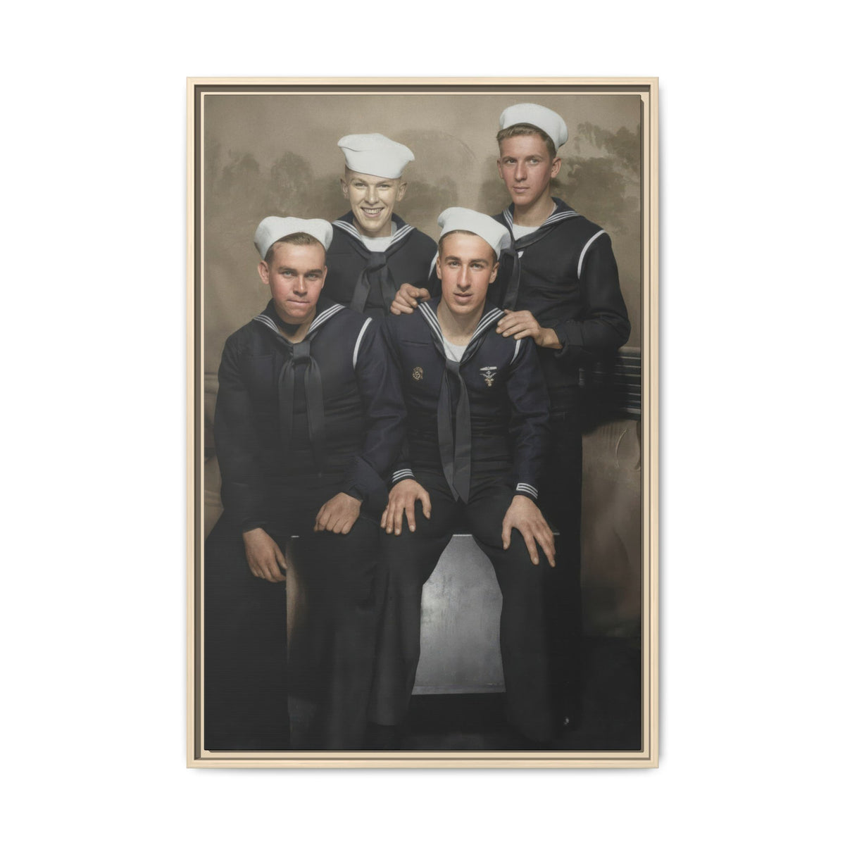 hommes 011 | Framed Vintage Photo - Matte Canvas