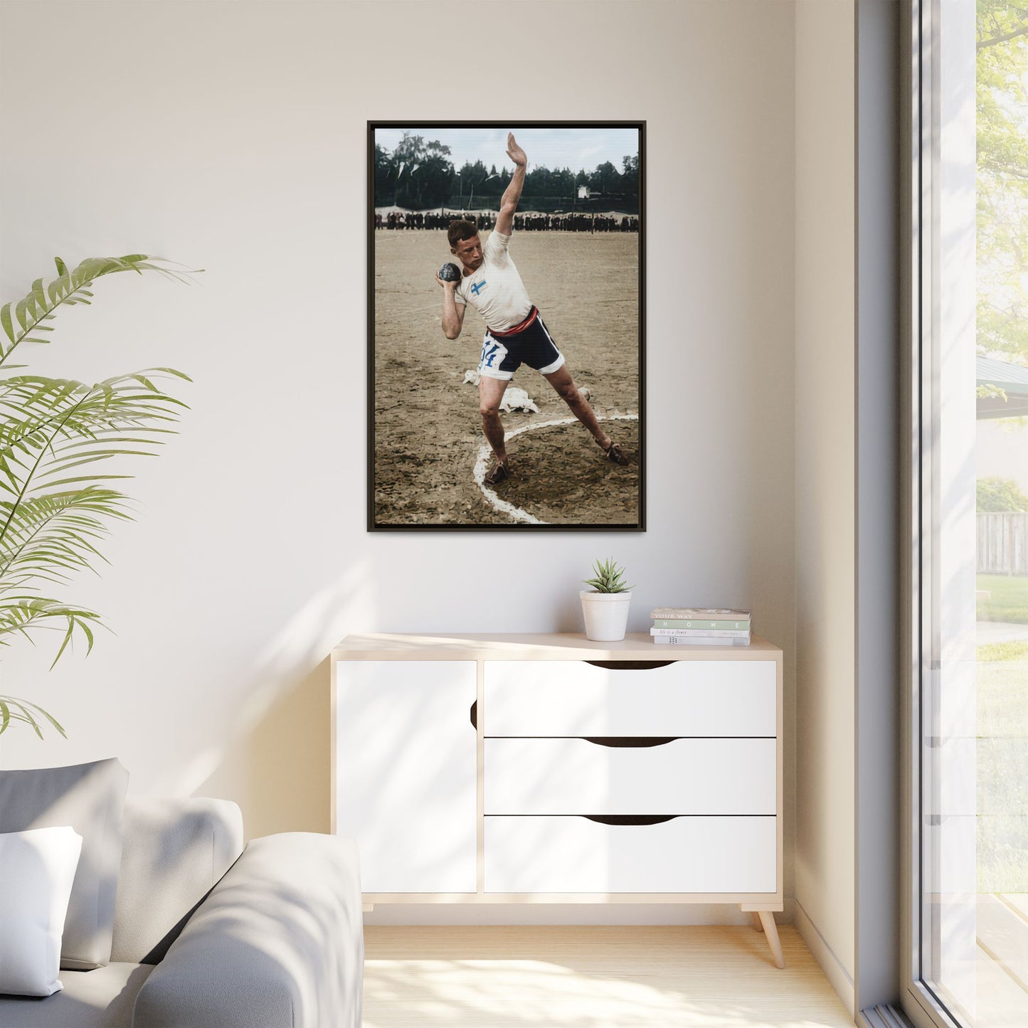 athlétisme 037 | Framed Vintage Photo - Matte Canvas