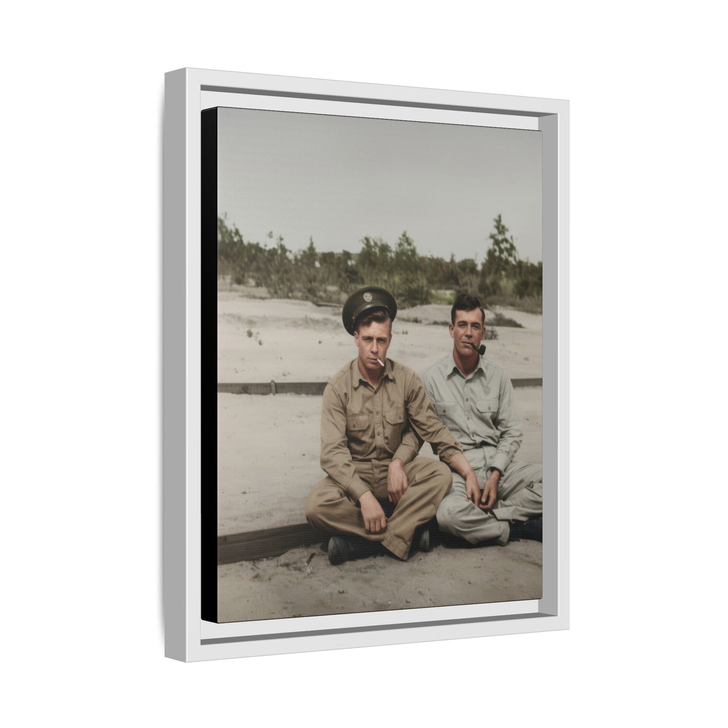 paire 091 | Framed Vintage Photo - Matte Canvas