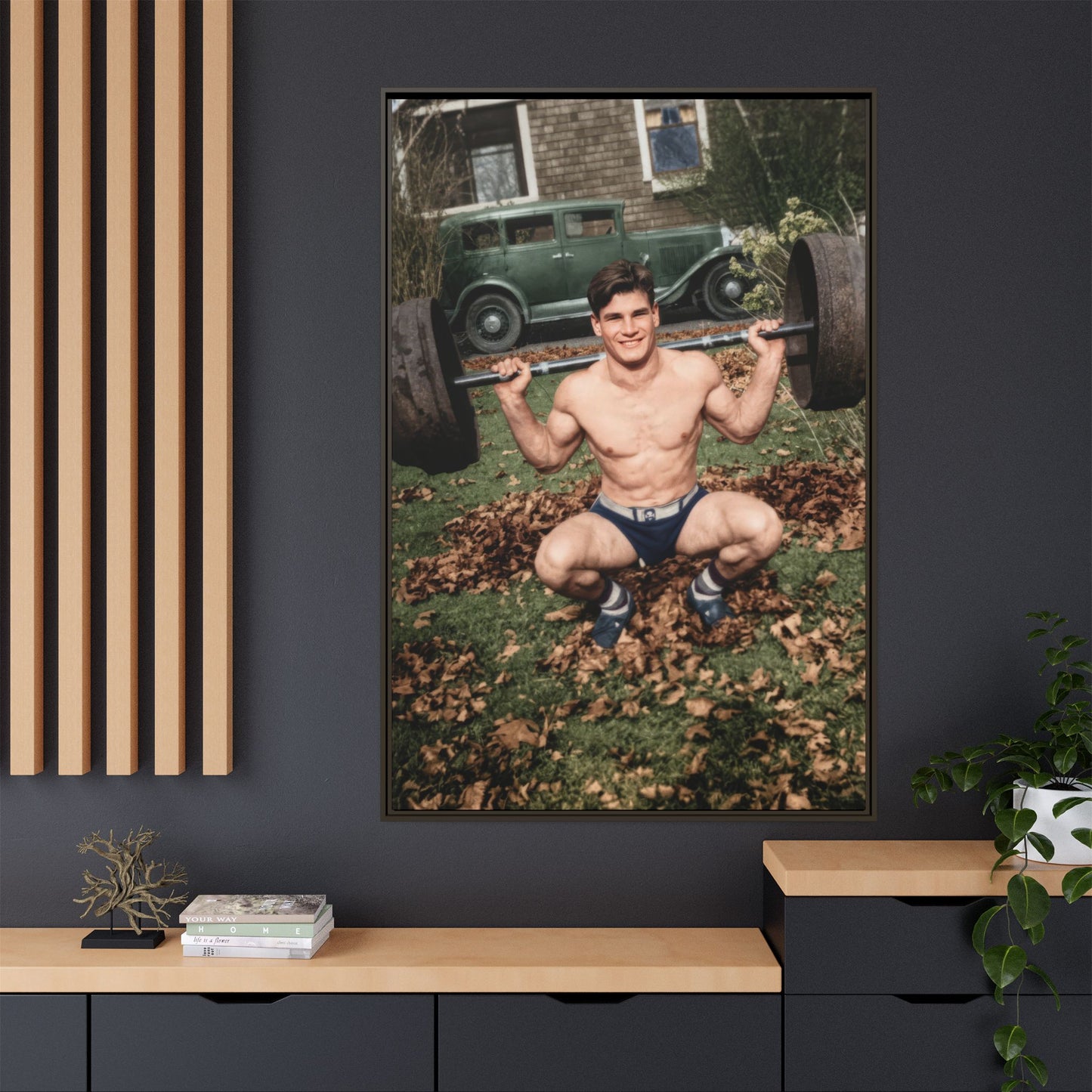 athlétisme 051 | Framed Vintage Photo - Matte Canvas