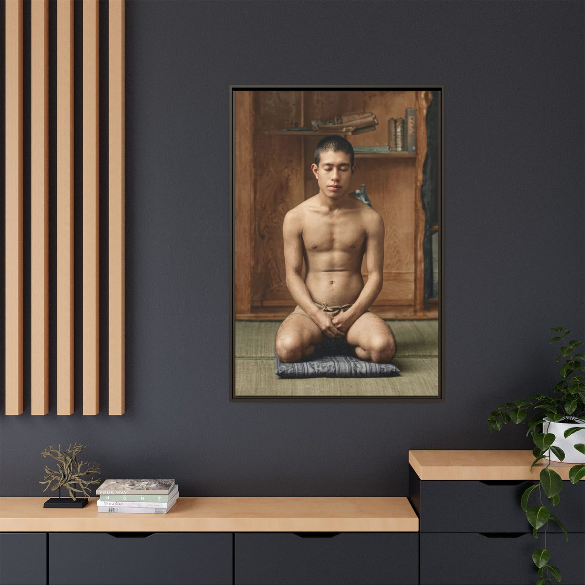 celibataire 025 | Framed Vintage Photo - Matte Canvas