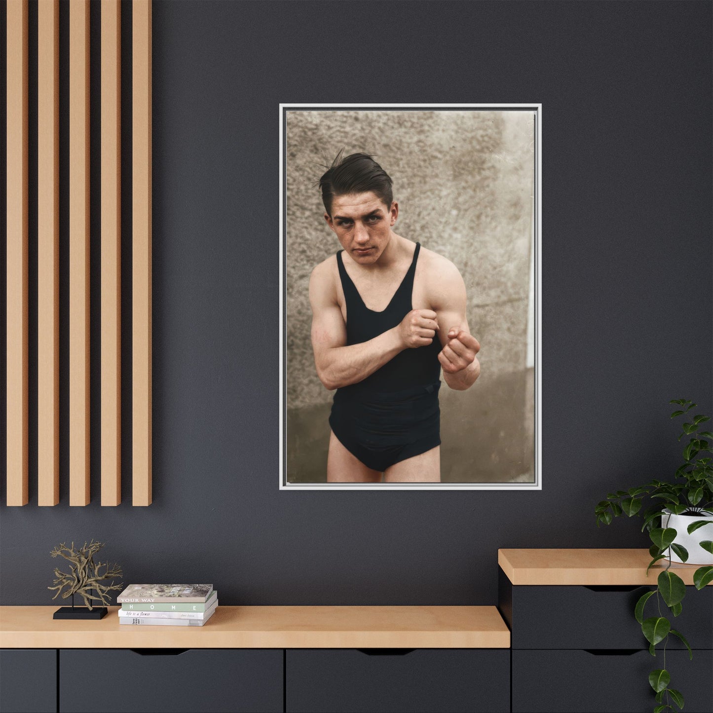 athlétisme 048 | Framed Vintage Photo - Matte Canvas