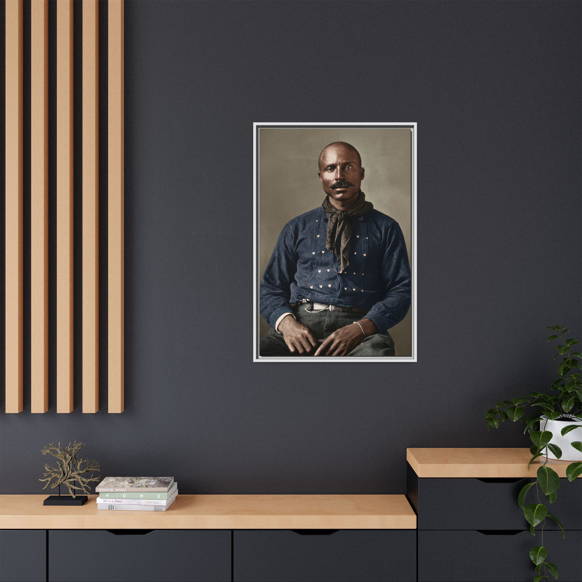 celibataire 017 | Framed Vintage Photo - Matte Canvas