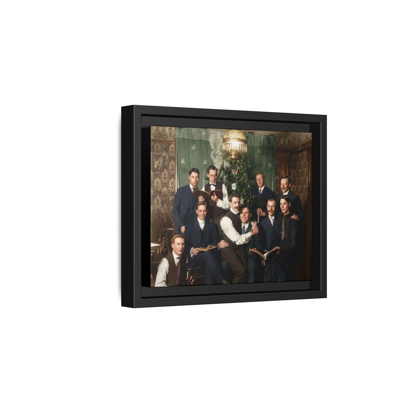 hommes 001 | Framed Vintage Photo - Matte Canvas