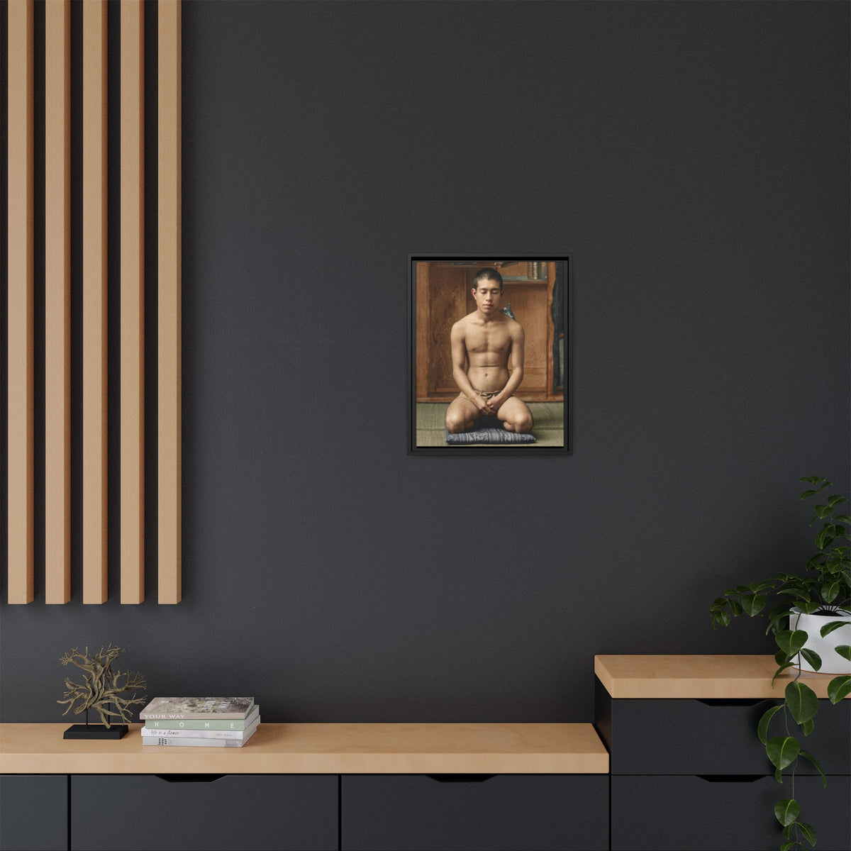 celibataire 025 | Framed Vintage Photo - Matte Canvas