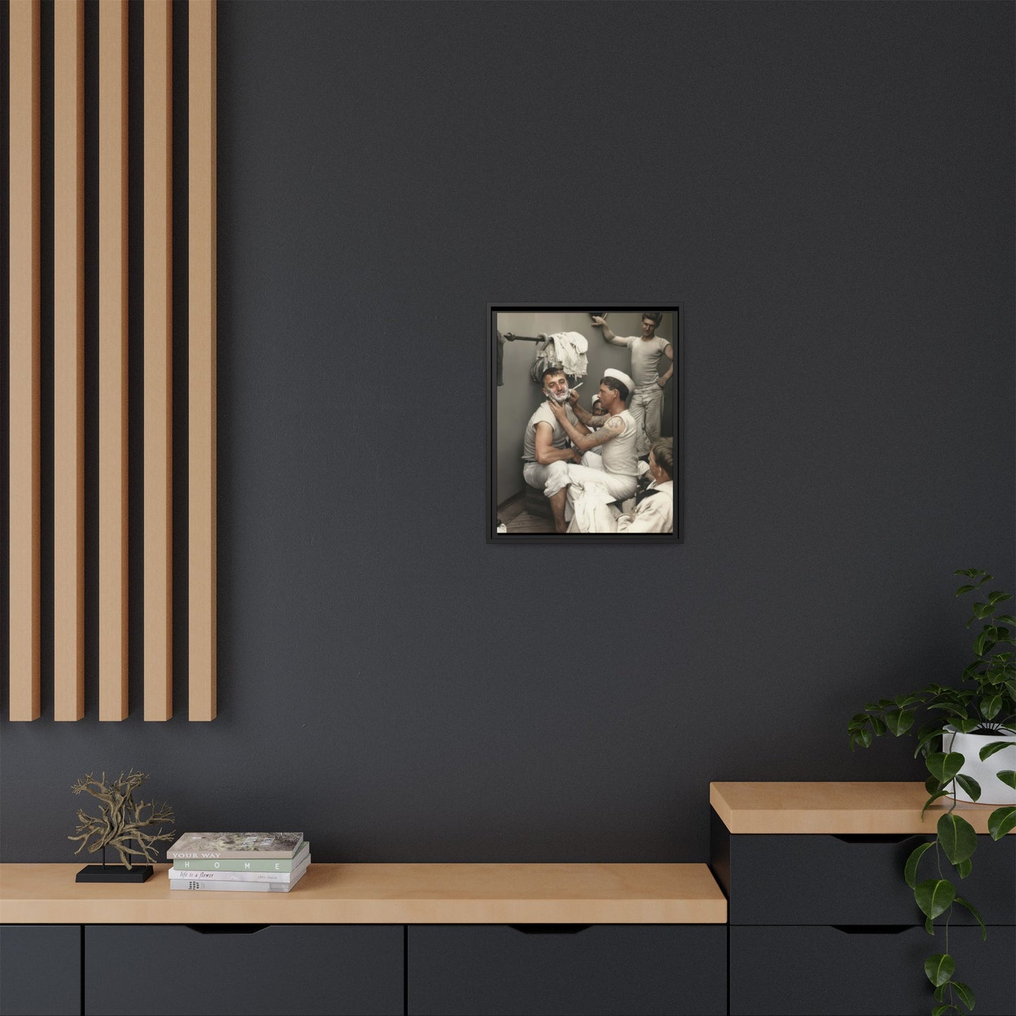 hommes 022 | Framed Vintage Photo - Matte Canvas