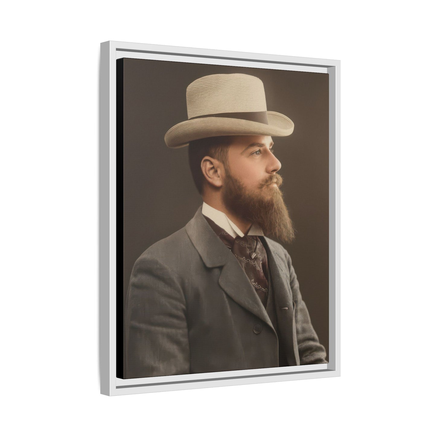 celibataire 014 | Framed Vintage Photo - Matte Canvas