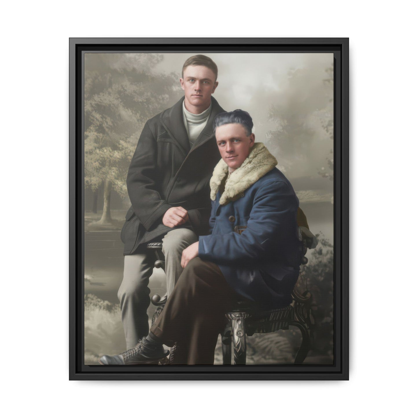 paire 086 | Framed Vintage Photo - Matte Canvas