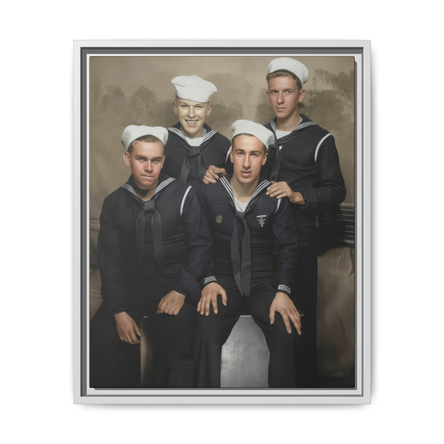 hommes 011 | Framed Vintage Photo - Matte Canvas