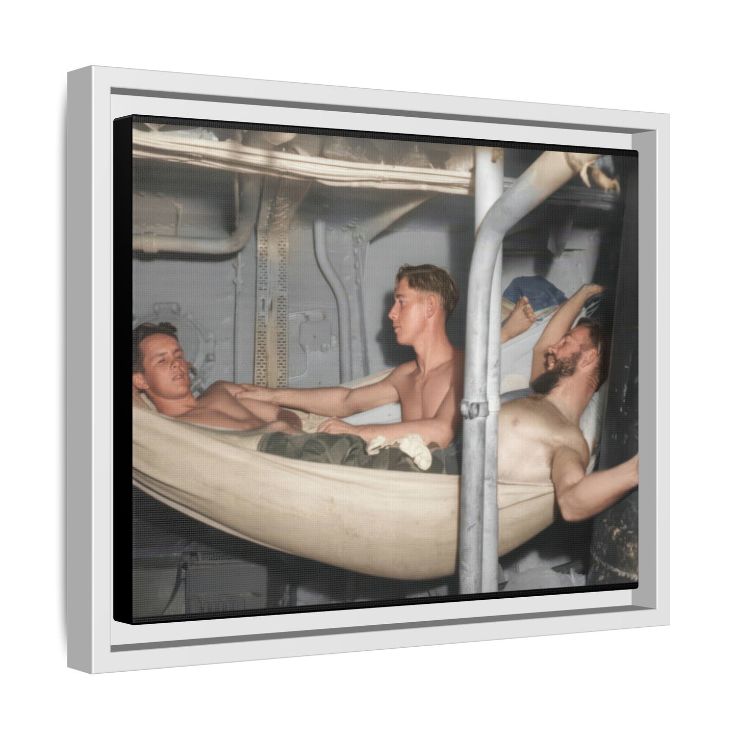 hommes 004 | Framed Vintage Photo - Matte Canvas