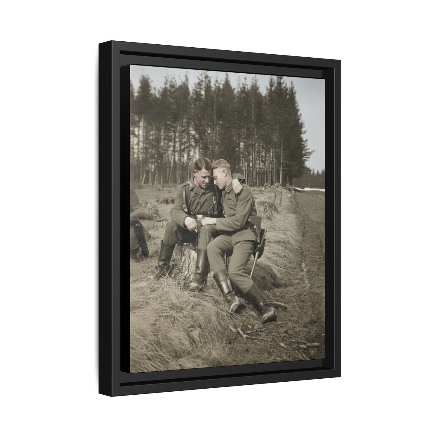 paire 006 | Framed Vintage Photo - Matte Canvas
