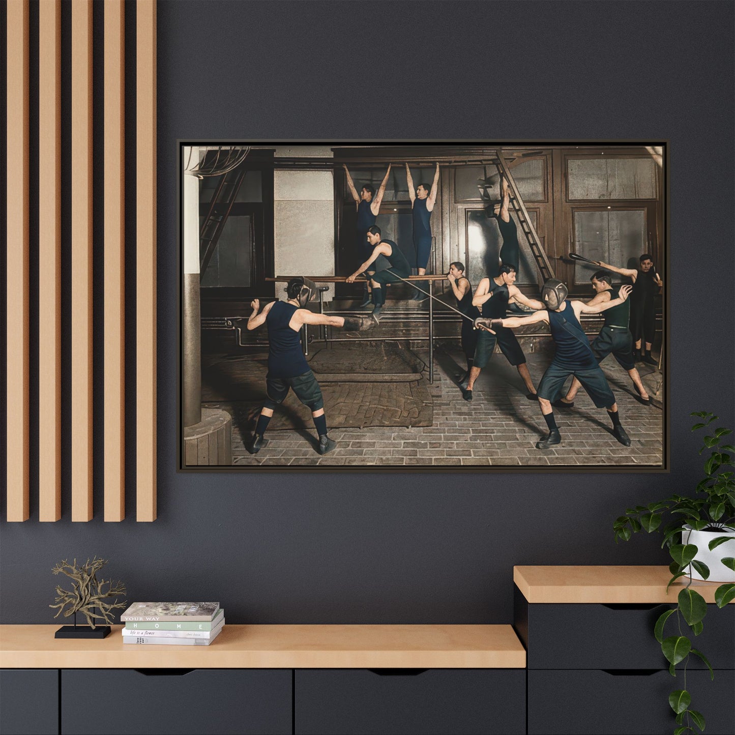 athlétisme 038 | Framed Vintage Photo - Matte Canvas