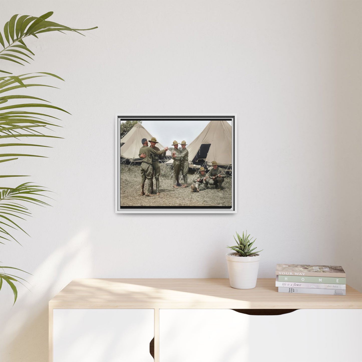 hommes 006 | Framed Vintage Photo - Matte Canvas