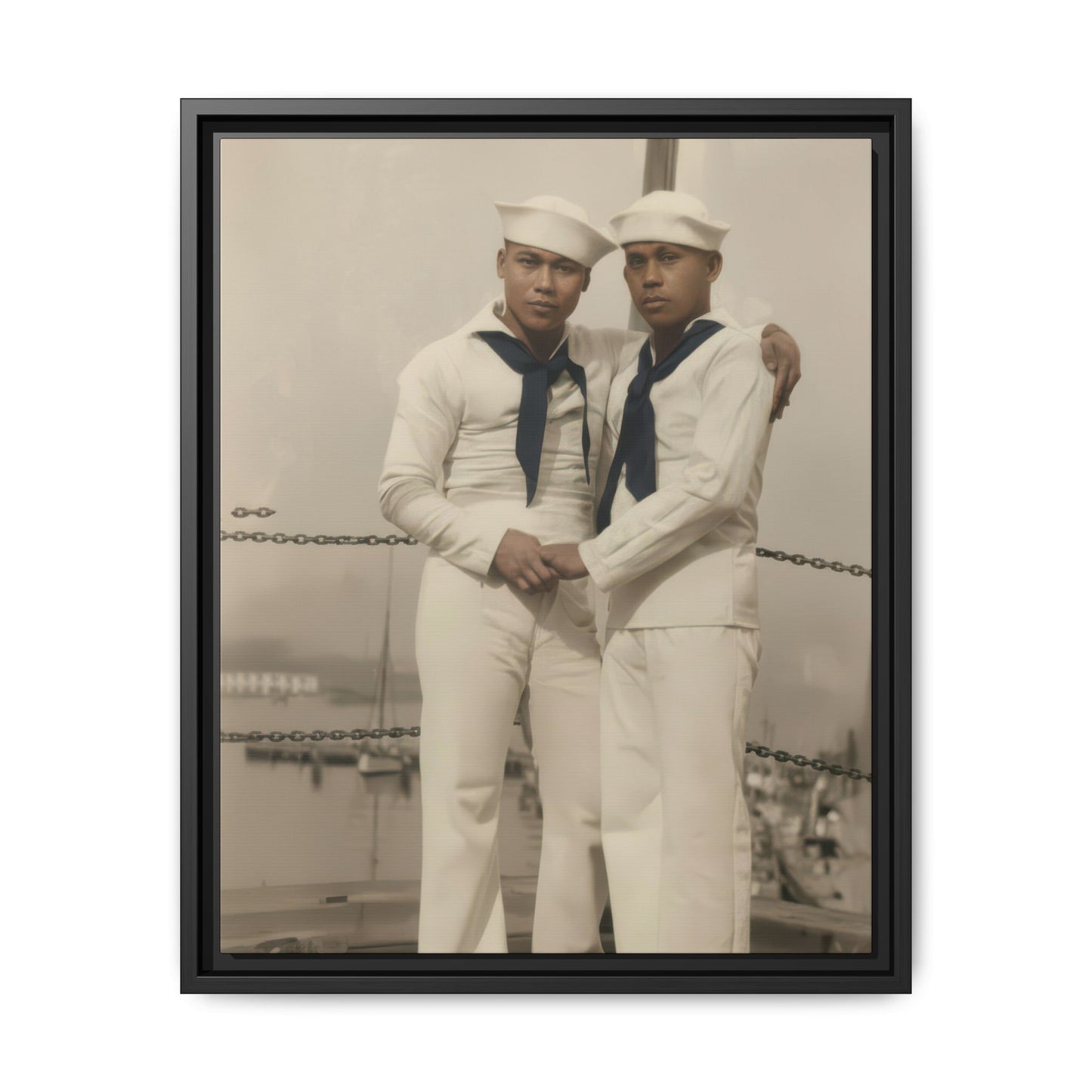 paire 089 | Framed Vintage Photo - Matte Canvas