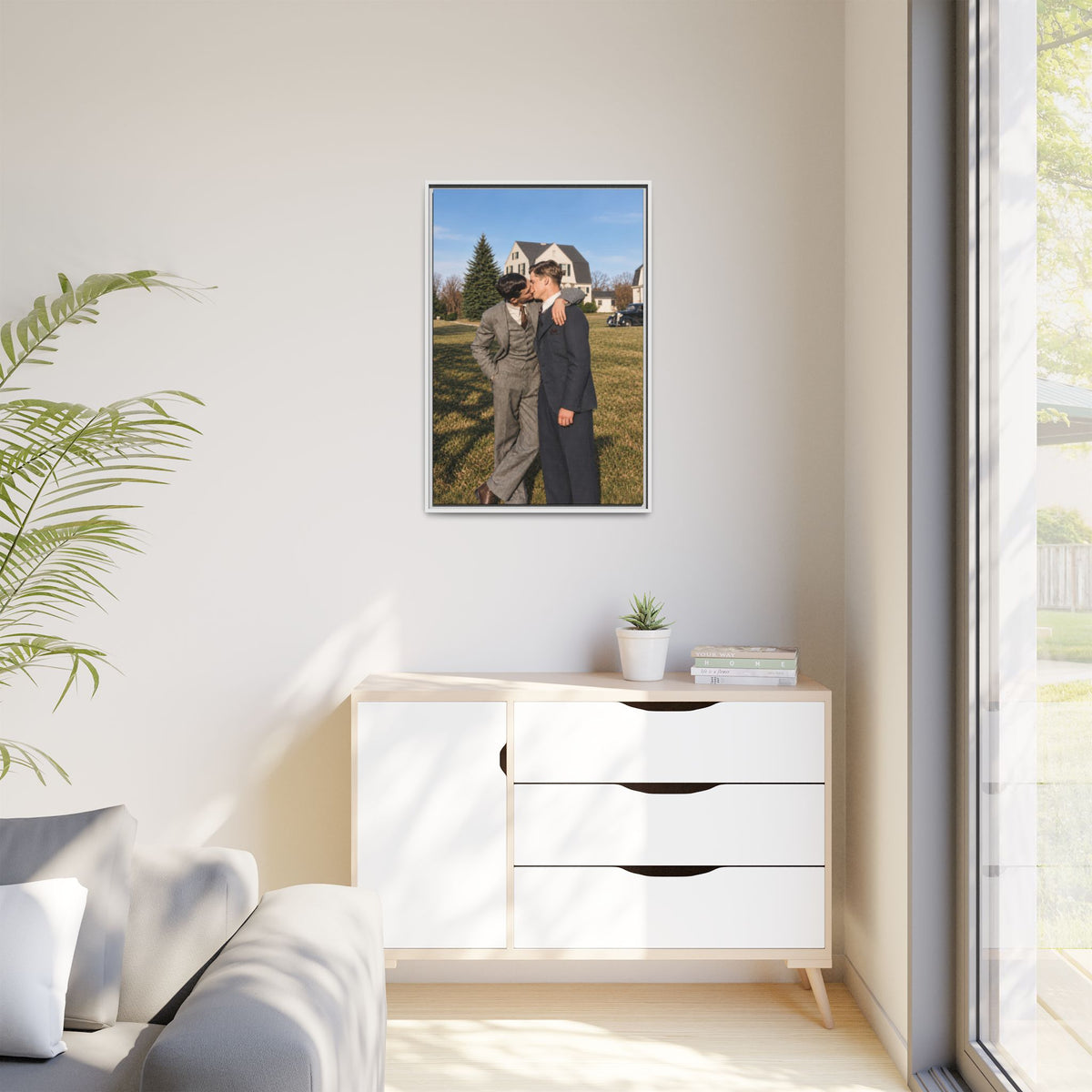 paire 005 | Framed Vintage Photo - Matte Canvas