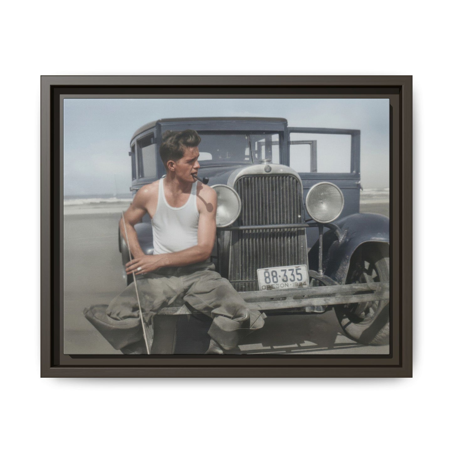 celibataire 008 | Framed Vintage Photo - Matte Canvas