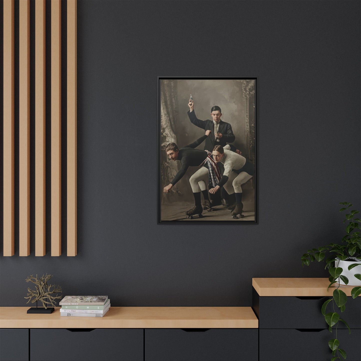 athlétisme 020 | Framed Vintage Photo - Matte Canvas