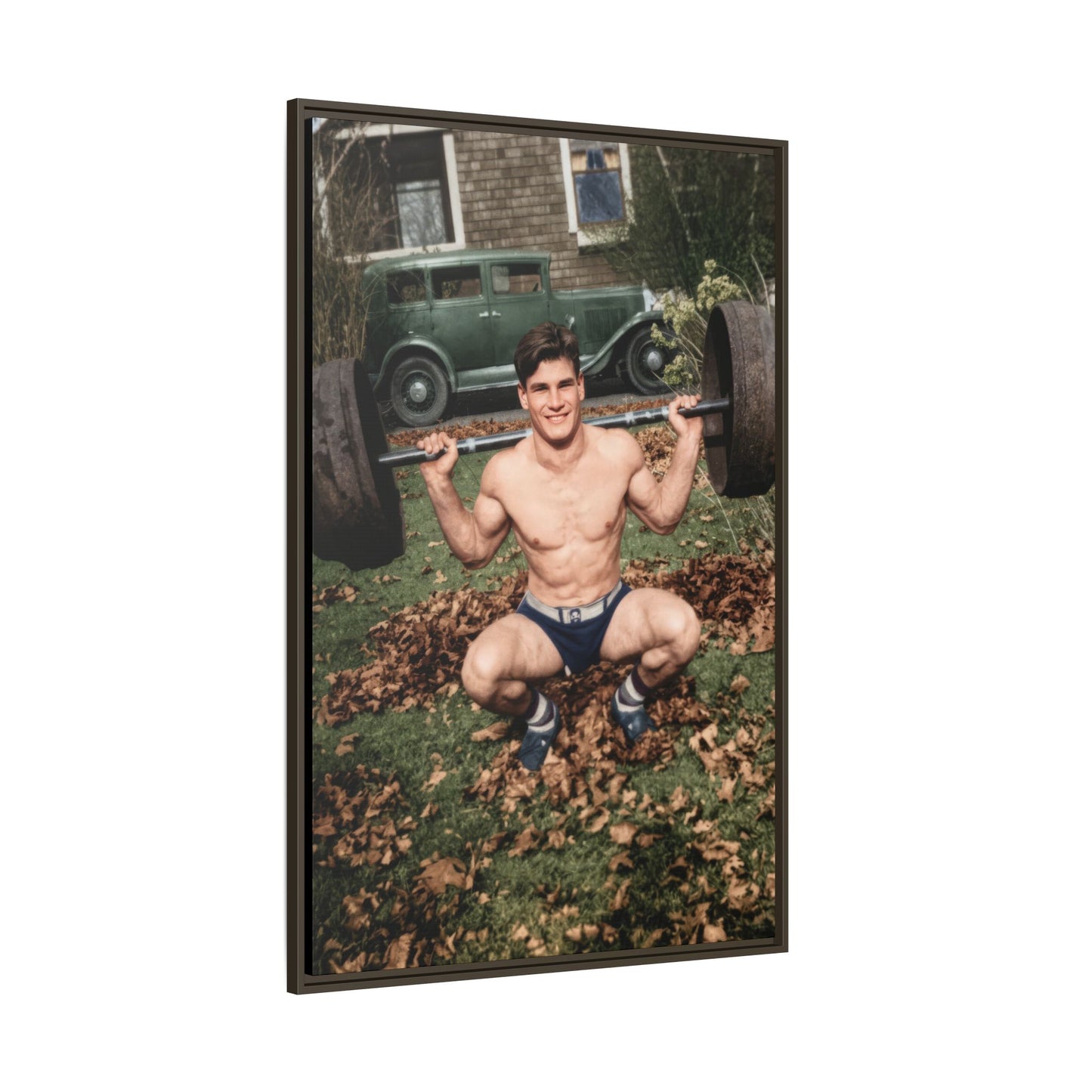 athlétisme 051 | Framed Vintage Photo - Matte Canvas