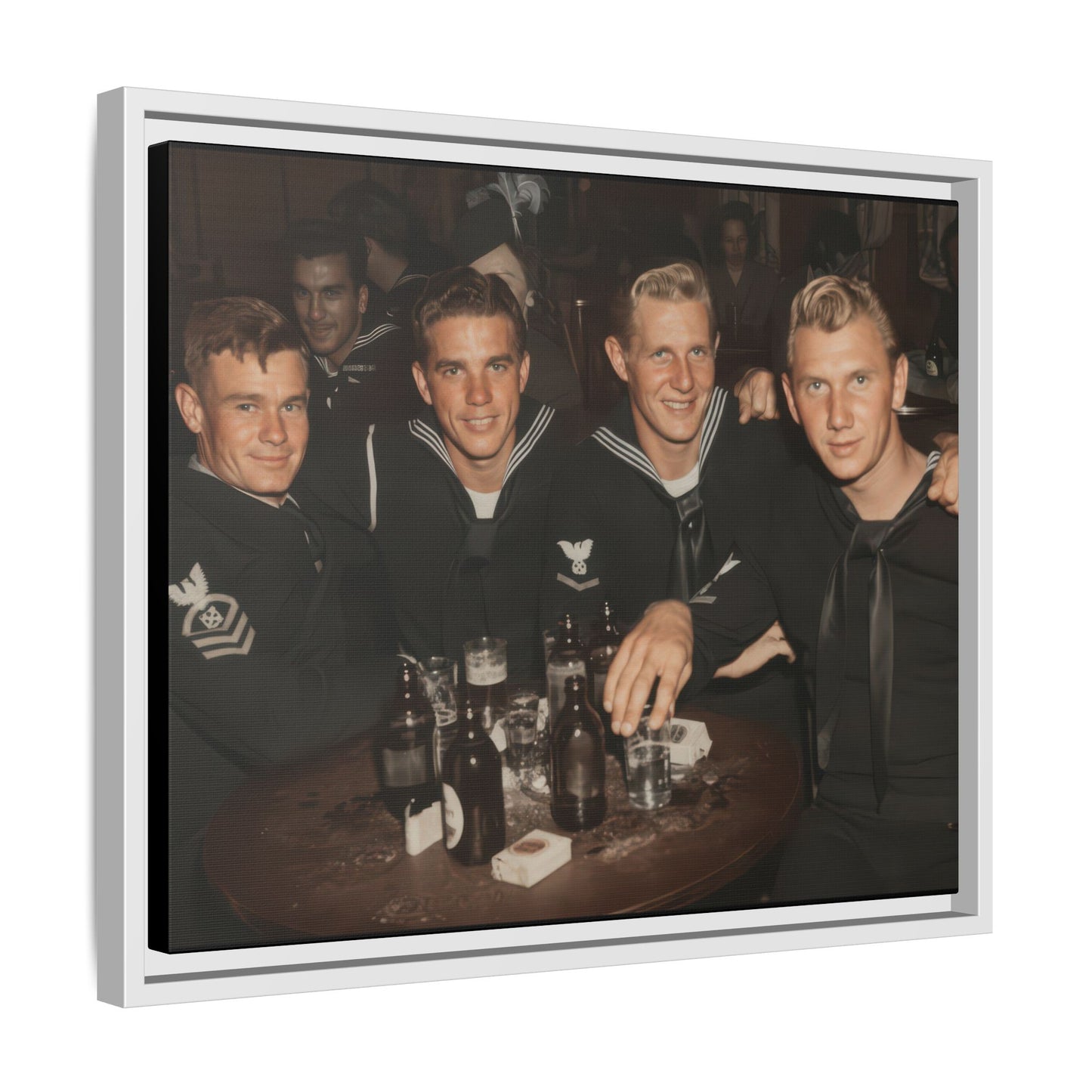 hommes 007 | Framed Vintage Photo - Matte Canvas