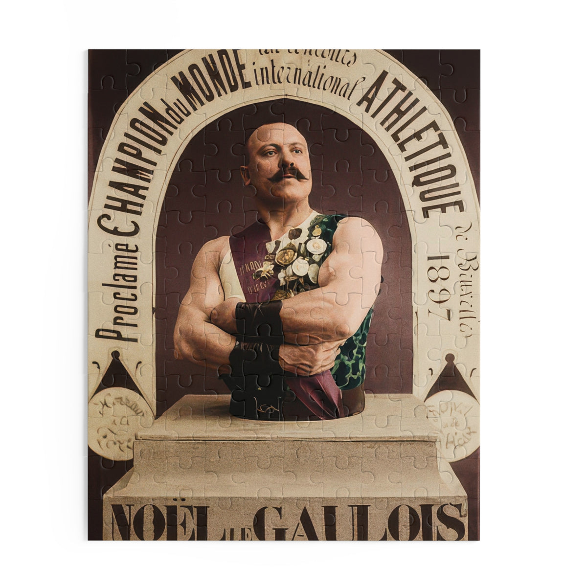 Noël le Gaulois Vintage Strongman Jigsaw Puzzle | LGBTQ+ Heritage | athlétisme 045