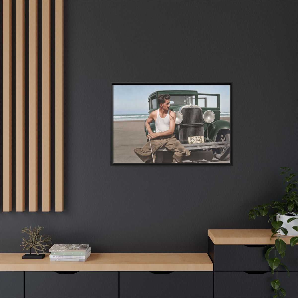 celibataire 008 | Framed Vintage Photo - Matte Canvas