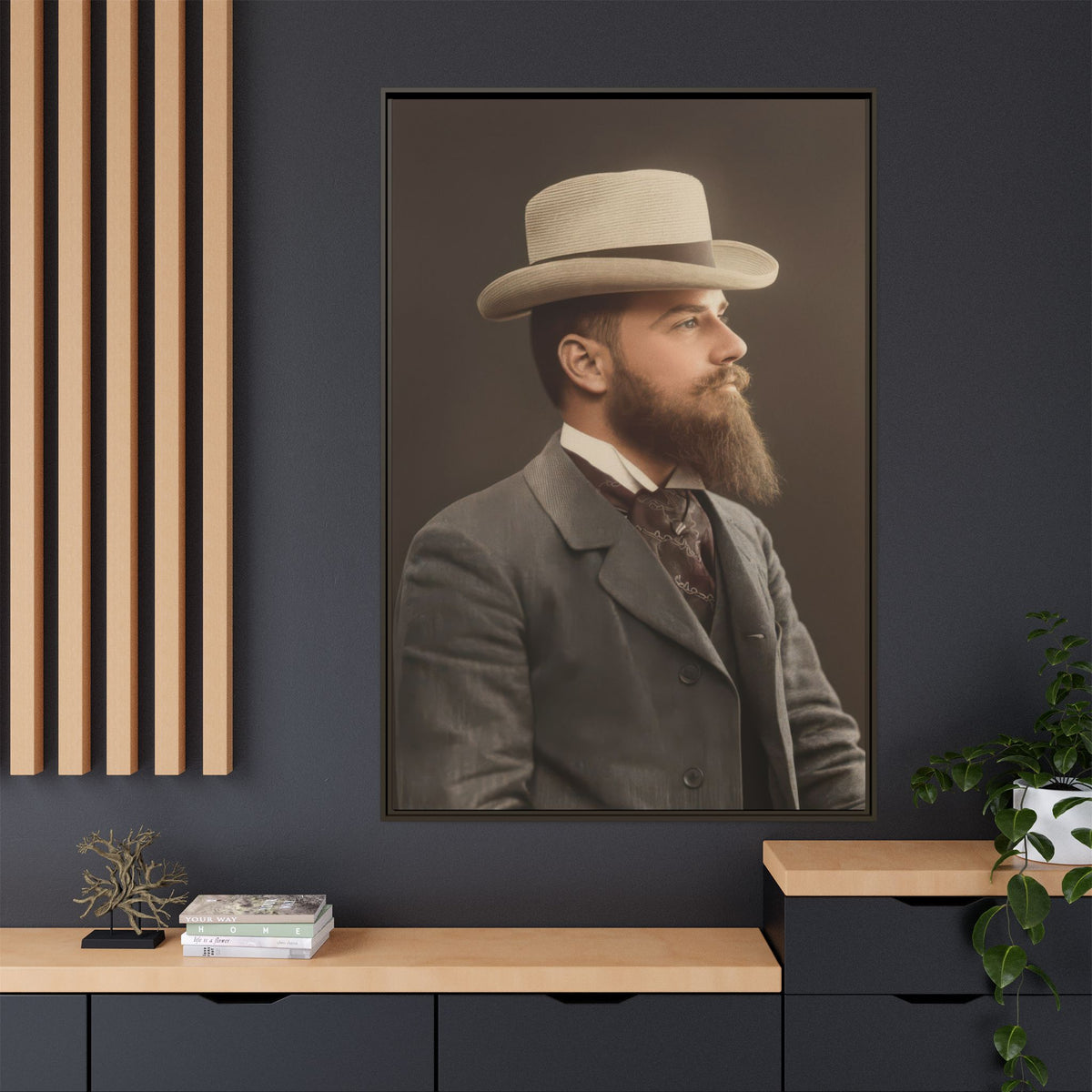 celibataire 014 | Framed Vintage Photo - Matte Canvas