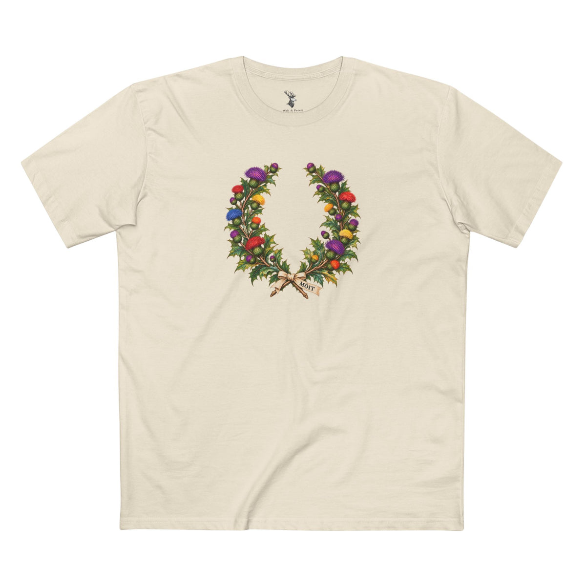 Scottish Thistle Mòit Pride T-Shirt | LGBTQ+ Gaelic Laurel Wreath Tee